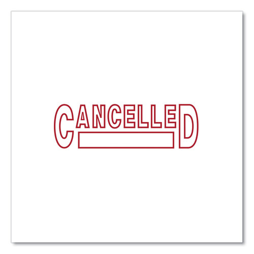 UNV10045 - Universal - Message Stamp, CANCELLED, Pre-Inked One-Color, Red