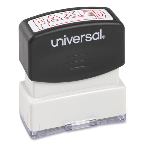UNV10054 - Universal - Message Stamp, FAXED, Pre-Inked One-Color, Red
