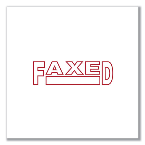 UNV10054 - Universal - Message Stamp, FAXED, Pre-Inked One-Color, Red