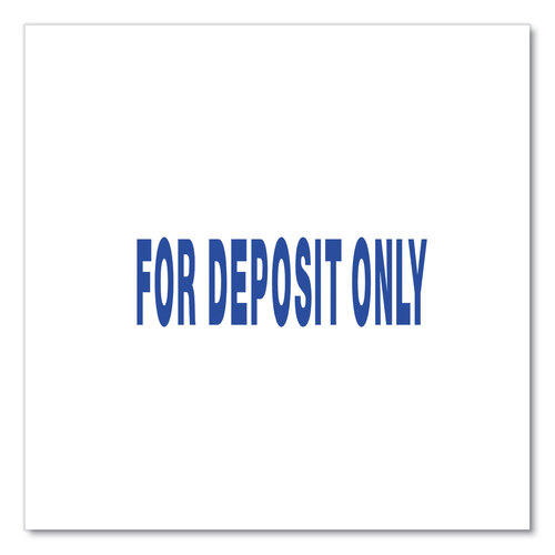 UNV10056 - Universal - Message Stamp, for DEPOSIT ONLY, Pre-Inked One-Color, Blue