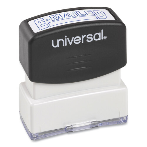 UNV10058 - Universal - Message Stamp, E-MAILED, Pre-Inked One-Color, Blue