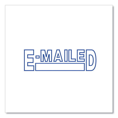 UNV10058 - Universal - Message Stamp, E-MAILED, Pre-Inked One-Color, Blue