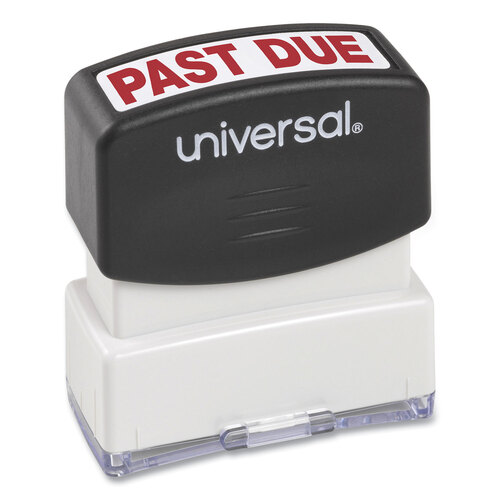 UNV10063 - Universal - Message Stamp, PAST DUE, Pre-Inked One-Color, Red