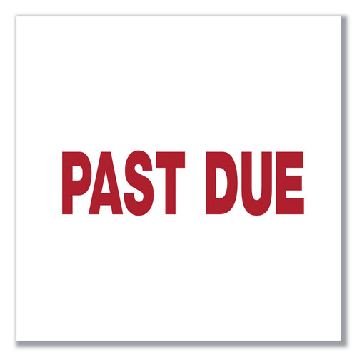 UNV10063 - Universal - Message Stamp, PAST DUE, Pre-Inked One-Color, Red