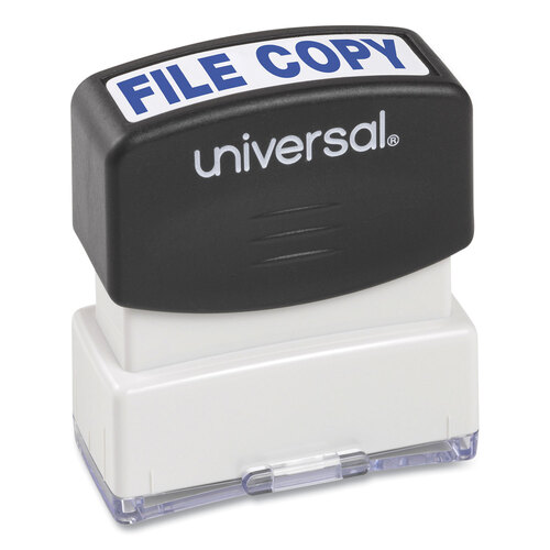 UNV10104 - Universal - Message Stamp, FILE COPY, Pre-Inked One-Color, Blue