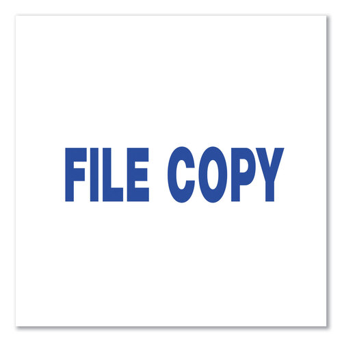 UNV10104 - Universal - Message Stamp, FILE COPY, Pre-Inked One-Color, Blue