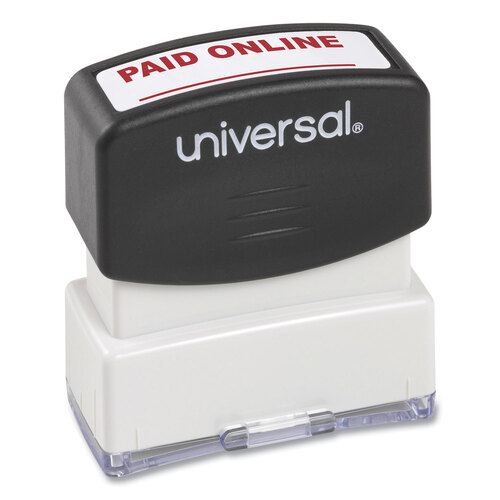 UNV10156 - Universal - Message Stamp, PAID ONLINE, Pre-Inked One-Color, Red
