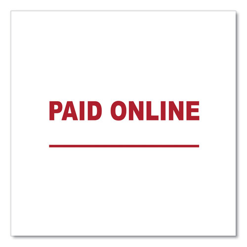 UNV10156 - Universal - Message Stamp, PAID ONLINE, Pre-Inked One-Color, Red