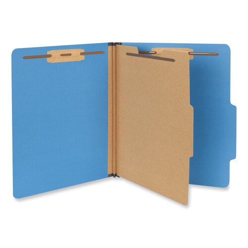 UNV10201 - Universal - Bright Colored Pressboard Classification Folders, 2&quot; Expansion, 1 Divider, 4 Fasteners, Letter Size, Cobalt Blue, 10/Box