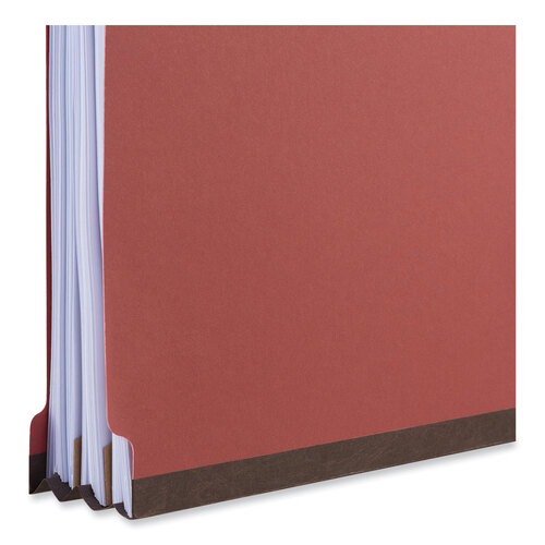 UNV10203 - Universal - Bright Colored Pressboard Classification Folders, 2&quot; Expansion, 1 Divider, 4 Fasteners, Letter Size, Ruby Red, 10/Box