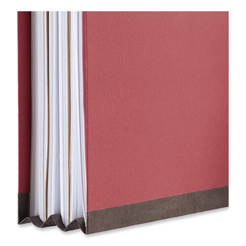 UNV10313 - Universal - Bright Colored Pressboard Classification Folders, 2&quot; Expansion, 2 Dividers, 6 Fasteners, Legal Size, Ruby Red, 10/Box