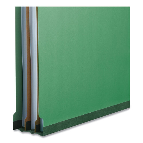 UNV10317 - Universal - Deluxe Six-Section Pressboard End Tab Classification Folders, 2 Dividers, 6 Fasteners, Letter Size, Green, 10/Box