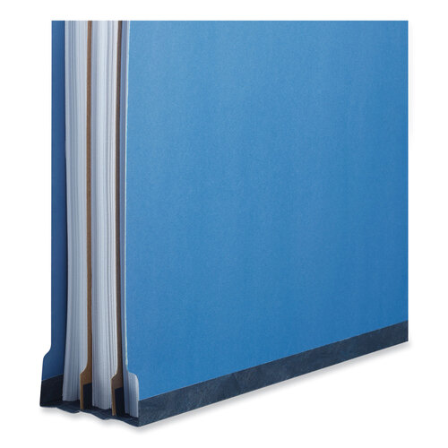 UNV10318 - Universal - Deluxe Six-Section Pressboard End Tab Classification Folders, 2 Dividers, 6 Fasteners, Letter Size, Cobalt Blue, 10/Box