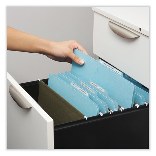 UNV10404 - Universal - Four-Section Pressboard Classification Folders, 1.75&quot; Expansion, 1 Divider, 4 Fasteners, Letter Size, Light Blue, 20/Box