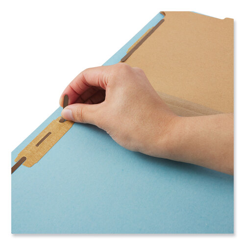 UNV10415 - Universal - Top Tab Classification Folders, 1&quot; Expansion, 2 Fasteners, Letter Size, Light Blue Exterior, 25/Box