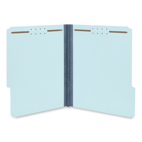 UNV10415 - Universal - Top Tab Classification Folders, 1&quot; Expansion, 2 Fasteners, Letter Size, Light Blue Exterior, 25/Box