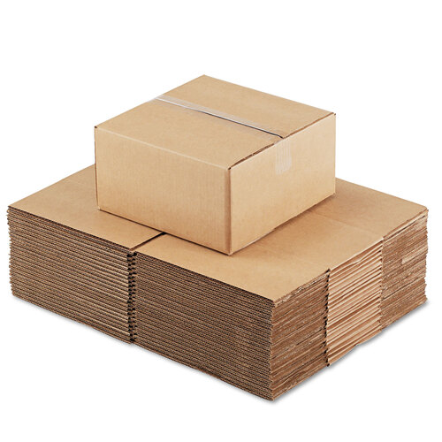 UNV12126 - Universal - Fixed-Depth Corrugated Shipping Boxes, Regular Slotted Container (RSC), 12&quot; x 12&quot; x 6&quot;, Brown Kraft, 25/Bundle