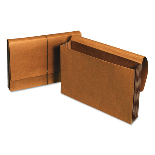 UNV13080 - Universal - Extra Wide Expanding Wallets, 5.25&quot; Expansion, 1 Section, Elastic Cord Closure, Legal Size, Redrope