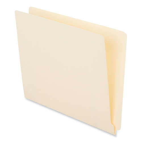 UNV13300 - Universal - Deluxe Reinforced End Tab Folders, 9&quot; High Front, Straight Tabs, Letter Size, 0.75&quot; Expansion, Manila, 100/Box