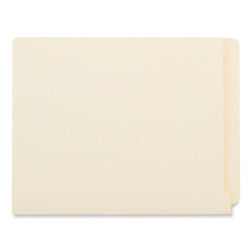 UNV13300 - Universal - Deluxe Reinforced End Tab Folders, 9&quot; High Front, Straight Tabs, Letter Size, 0.75&quot; Expansion, Manila, 100/Box