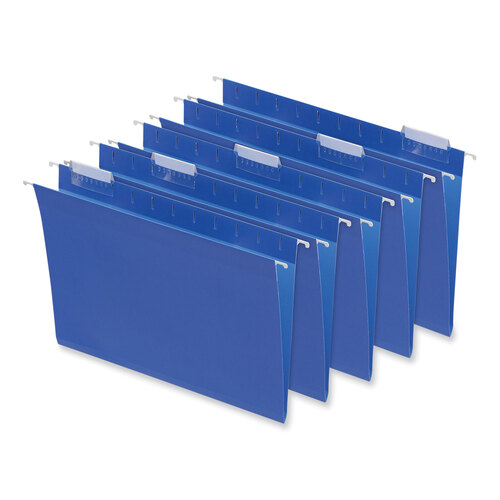 UNV14116 - Universal - Deluxe Bright Color Hanging File Folders, Letter Size, 1/5-Cut Tabs, Blue, 25/Box