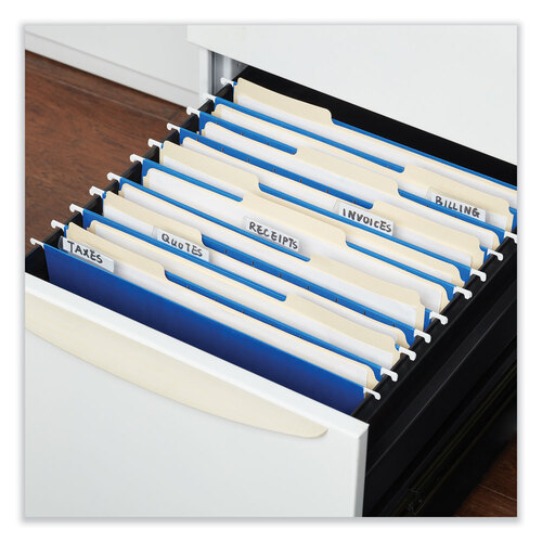 UNV14116 - Universal - Deluxe Bright Color Hanging File Folders, Letter Size, 1/5-Cut Tabs, Blue, 25/Box