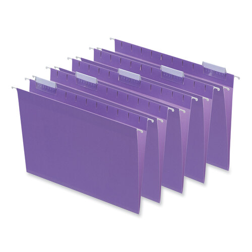 UNV14120 - Universal - Deluxe Bright Color Hanging File Folders, Letter Size, 1/5-Cut Tabs, Violet, 25/Box