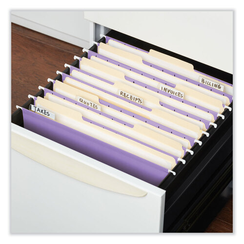 UNV14120 - Universal - Deluxe Bright Color Hanging File Folders, Letter Size, 1/5-Cut Tabs, Violet, 25/Box