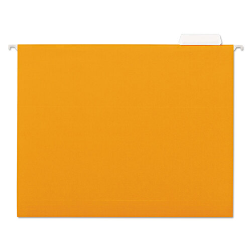 UNV14122 - Universal - Deluxe Bright Color Hanging File Folders, Letter Size, 1/5-Cut Tabs, Orange, 25/Box