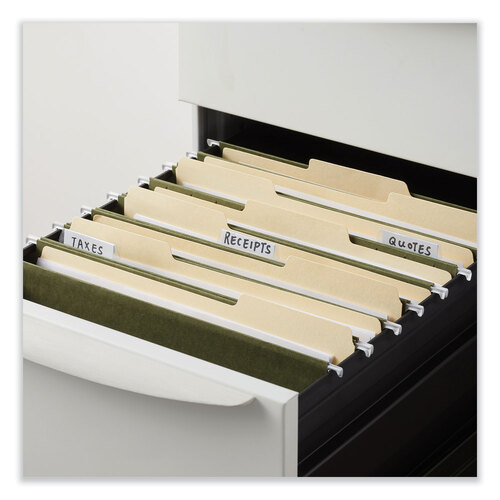 UNV14142 - Universal - Box Bottom Hanging File Folders, 2&quot; Capacity, Letter Size, 1/5-Cut Tabs, Standard Green, 25/Box