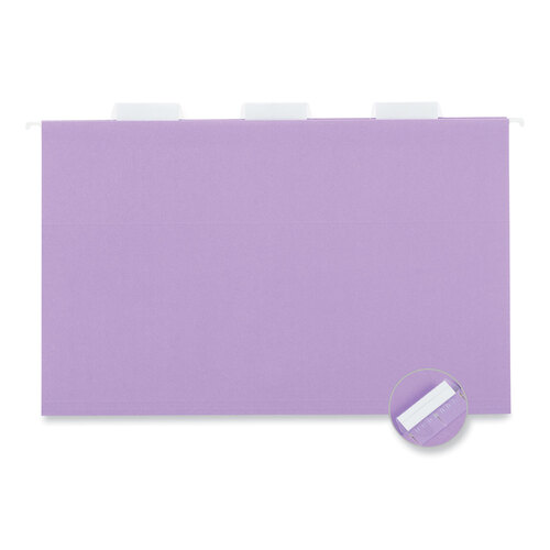 UNV14220 - Universal - Deluxe Bright Color Hanging File Folders, Legal Size, 1/5-Cut Tabs, Violet, 25/Box