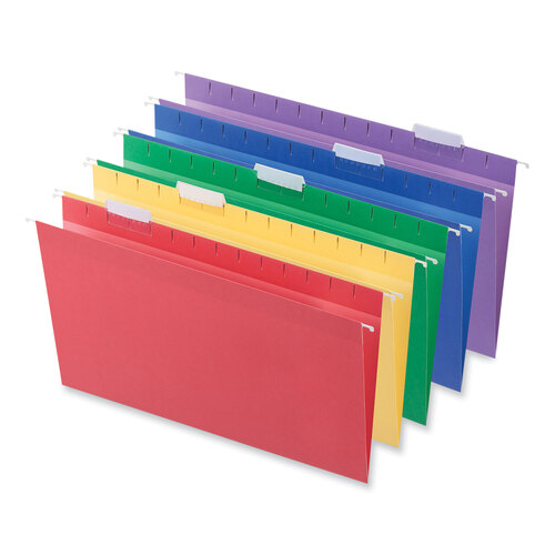 UNV14221 - Universal - Deluxe Bright Color Hanging File Folders, Legal Size, 1/5-Cut Tabs, Assorted Colors, 25/Box