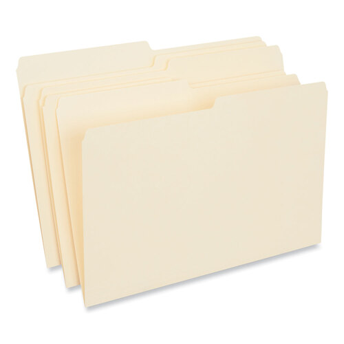 UNV15112 - Universal - Top Tab File Folders, 1/2-Cut Tabs: Assorted, Legal Size, 0.75&quot; Expansion, Manila, 100/Box