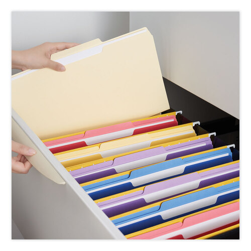 UNV15112 - Universal - Top Tab File Folders, 1/2-Cut Tabs: Assorted, Legal Size, 0.75&quot; Expansion, Manila, 100/Box