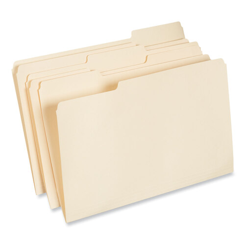 UNV15113 - Universal - Top Tab File Folders, 1/3-Cut Tabs: Assorted, Legal Size, 0.75&quot; Expansion, Manila, 100/Box