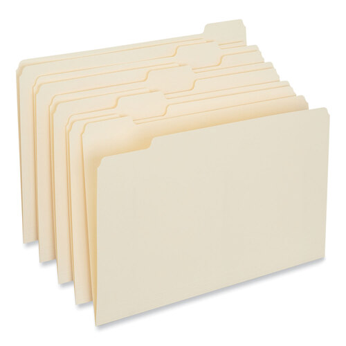 UNV15115 - Universal - Top Tab File Folders, 1/5-Cut Tabs: Assorted, Legal Size, 0.75&quot; Expansion, Manila, 100/Box