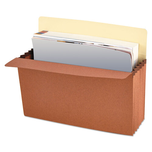 UNV15262 - Universal - Redrope Expanding File Pockets, 5.25&quot; Expansion, Letter Size, Redrope, 10/Box
