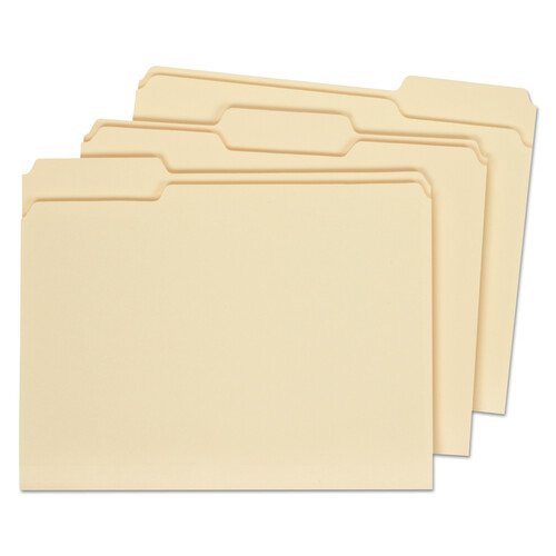 UNV16113 - Universal - Double-Ply Top Tab Manila File Folders, 1/3-Cut Tabs: Assorted, Letter Size, 0.75&quot; Expansion, Manila, 100/Box