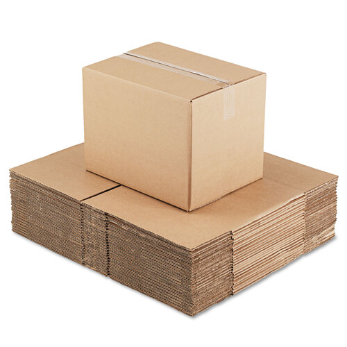 UNV161212 - Universal - Fixed-Depth Corrugated Shipping Boxes, Regular Slotted Container (RSC), 12&quot; x 16&quot; x 12&quot;, Brown Kraft, 25/Bundle
