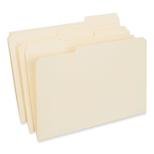 UNV16123 - Universal - Double-Ply Top Tab Manila File Folders, 1/3-Cut Tabs: Assorted, Legal Size, 0.75&quot; Expansion, Manila, 100/Box