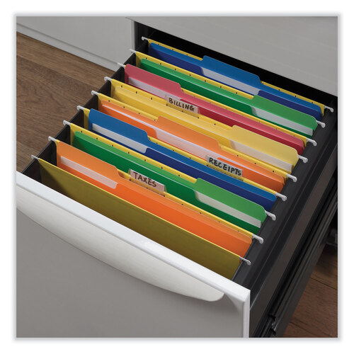 UNV16466 - Universal - Deluxe Heavyweight File Folders, 1/3-Cut Tabs: Assorted, Letter Size, 0.75&quot; Expansion, Assorted Colors, 50/Box