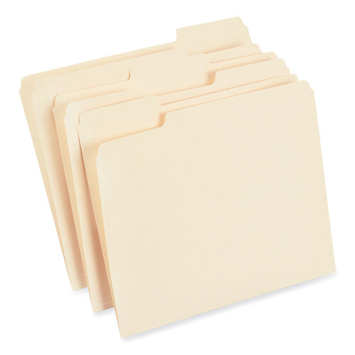 UNV18103 - Universal - Top Tab File Folders, 1/3-Cut Tabs: Assorted, Letter Size, 0.75&quot; Expansion, Manila, 250/Box