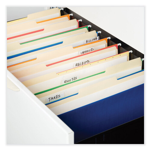 UNV18103 - Universal - Top Tab File Folders, 1/3-Cut Tabs: Assorted, Letter Size, 0.75&quot; Expansion, Manila, 250/Box