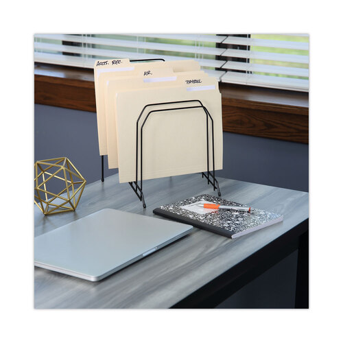 UNV20070 - Universal - Wire Tiered File Sorter, 8 Sections, Letter to Legal Size Files, 8&quot; x 10.5&quot; x 12.5&quot;, Black