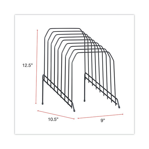 UNV20070 - Universal - Wire Tiered File Sorter, 8 Sections, Letter to Legal Size Files, 8&quot; x 10.5&quot; x 12.5&quot;, Black