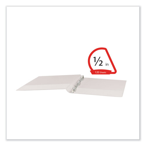 UNV20702 - Universal - Slant D-Ring View Binder, 3 Rings, 0.5&quot; Capacity, 11 x 8.5, White