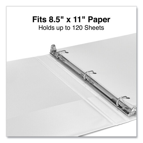 UNV20702 - Universal - Slant D-Ring View Binder, 3 Rings, 0.5&quot; Capacity, 11 x 8.5, White