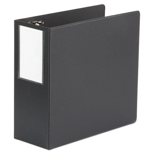 UNV20714 - Universal - Deluxe Non-View D-Ring Binder with Label Holder, 3 Rings, 5&quot; Capacity, 11 x 8.5, Black