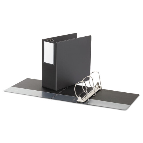UNV20714 - Universal - Deluxe Non-View D-Ring Binder with Label Holder, 3 Rings, 5&quot; Capacity, 11 x 8.5, Black