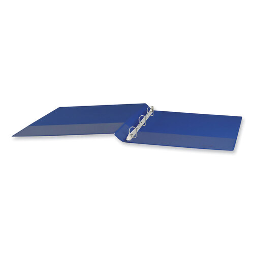 UNV20717 - Universal - Slant D-Ring View Binder, 3 Rings, 0.5&quot; Capacity, 11 x 8.5, Navy Blue